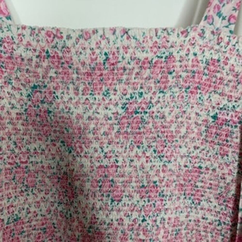 Love Shack Fancy Caressa Maxi Dress Candy Heart Pink Floral Womens New Large - Picture 8 of 16
